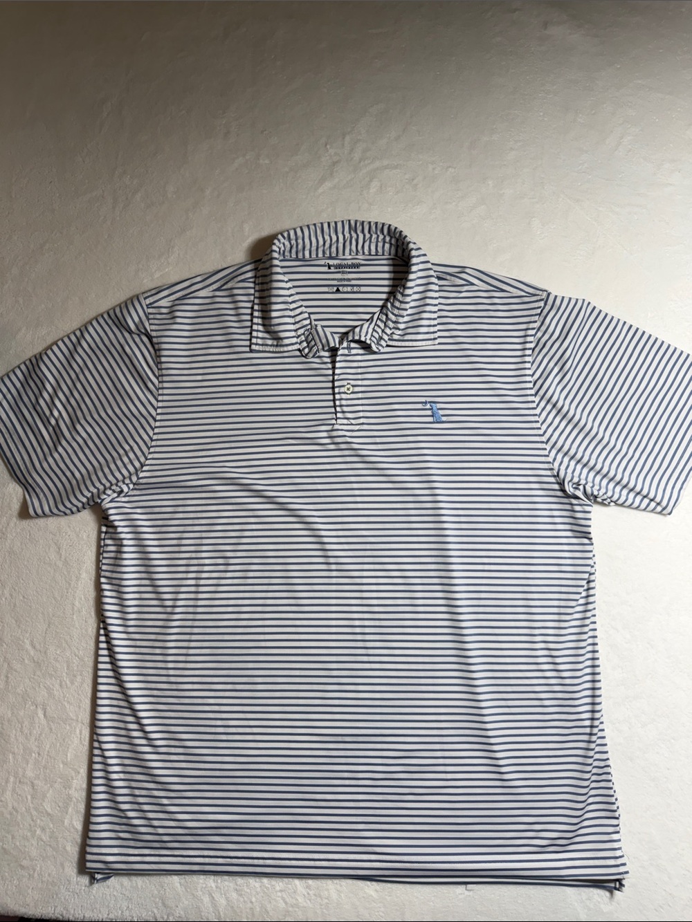 Local Boy Outfitters Striped Polo Shirt in White & Blue